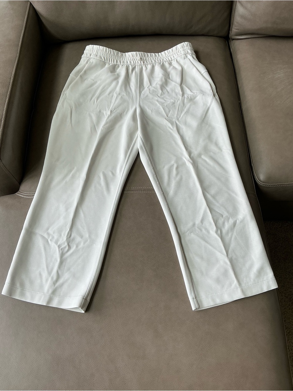 lululemon athletica Men's White Elastic-Waist Jogger Pants